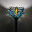 Harre Tiffany Torch Floor Lamp Stained Glass Dragonfly LED Bulb Included 12"W*12"D*66"H
