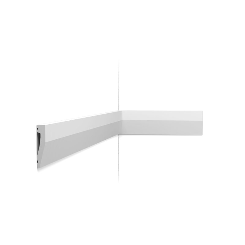 Moulure en polystyrène à impact élevé blanc apprêté P 1/2 po x l 2-3 / 8 po x L 78-3 / 4 po