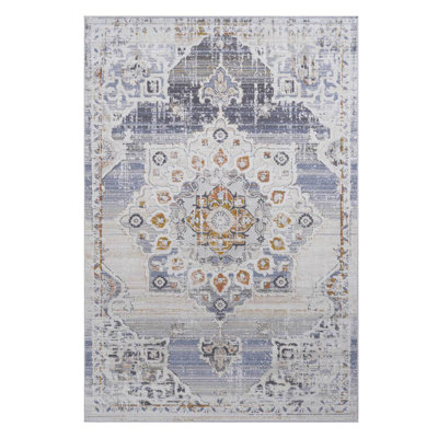NAAR PAYAS Collection 2X3 Cream / Gold / Medallion Doormat Rug