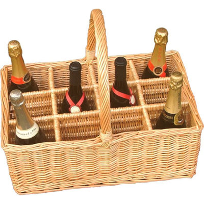12 Bottle Drink Wicker Wine Basket