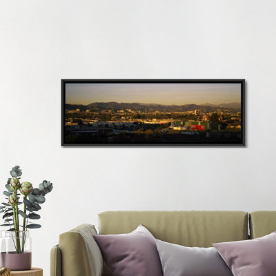 " San Gabriel Mountains, Hollywood Hills and LA, California " Print
