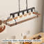 Luminaire suspendu 34 po grain de bois noir et noyer