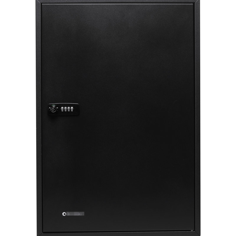 Armoire à clés murale avec 300 clés et étiquettes d'identification colorées - acier noir, réglable, serrure à combinaison, clé de rangement en acier, serrure, pour