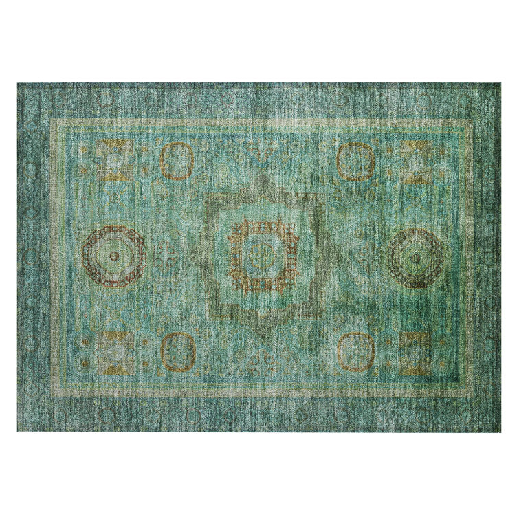 Machine Washable Indoor/Outdoor Jacobus ACN2159 Global Rug