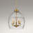 Five Pendant Chain Hanging Light With Clear Glass