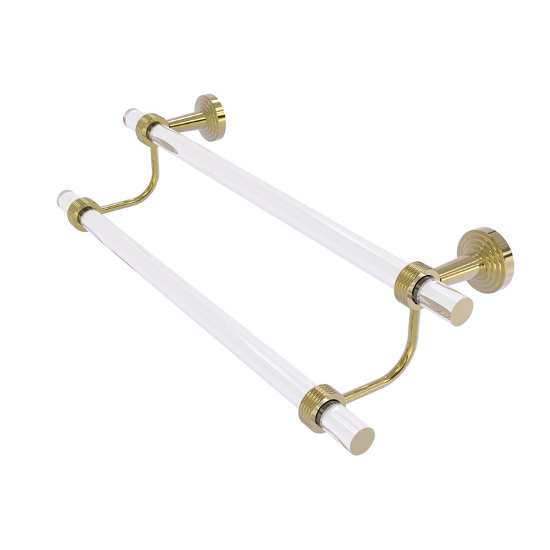 Double barre à serviettes murale Pacific Beach, Laiton non laqué, H 7,785 po x l 40 po x P 5,3 po