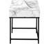 Bureau d'ordinateur, bureau personnel, ordinateur portable, tiroirs de rangement, bureau de 48 po, stratifié aspect marbre blanc, métal noir, contemporain, moderne-830984522