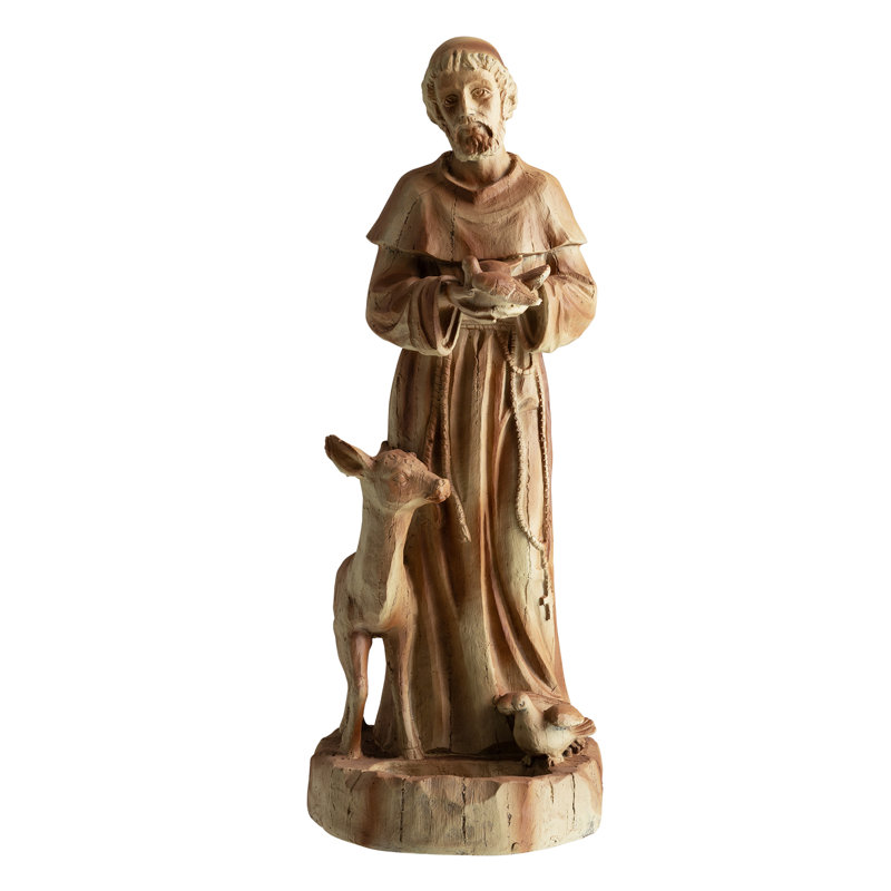 62cm Francis Statue with Bird Feeder