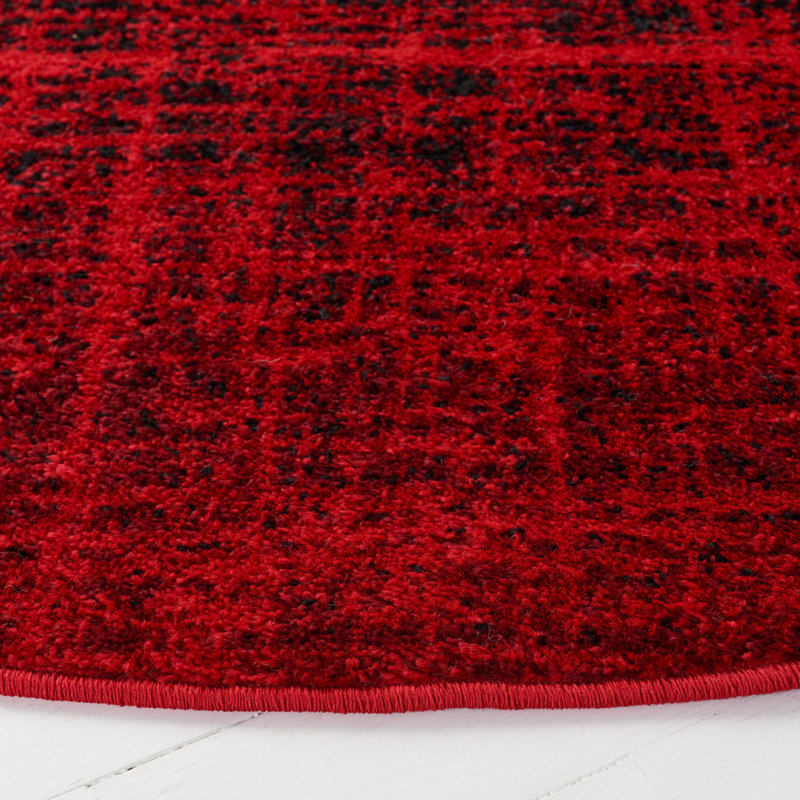 Riebe Abstract Area Rug, Round 6'
