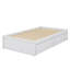 Lit de jour simple en bois avec garde-corps en forme de clôture pour la sécurité et deux tiroirs intégrés pratiques pour le rangement-229489504