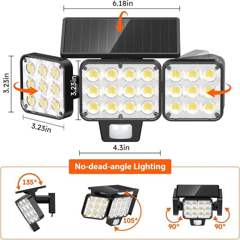 Projecteurs solaires 3500LM