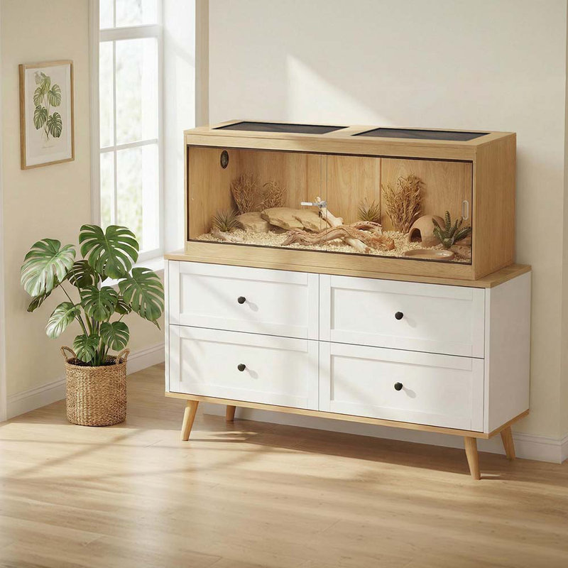 Réservoir de reptile 50 gallons, H 18 po x l 36 po x P 17,5 po, Naturel / naturel