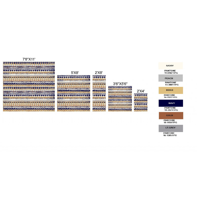 Glostrup Moroccan Indoor Rug, Rectangle 3'6" x 5'6"
