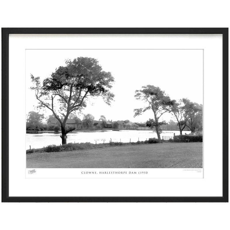 Clowne, Harlesthorpe Dam C1950 - Single Picture Frame Print, 28cm H x 36cm W x 2.3cm D