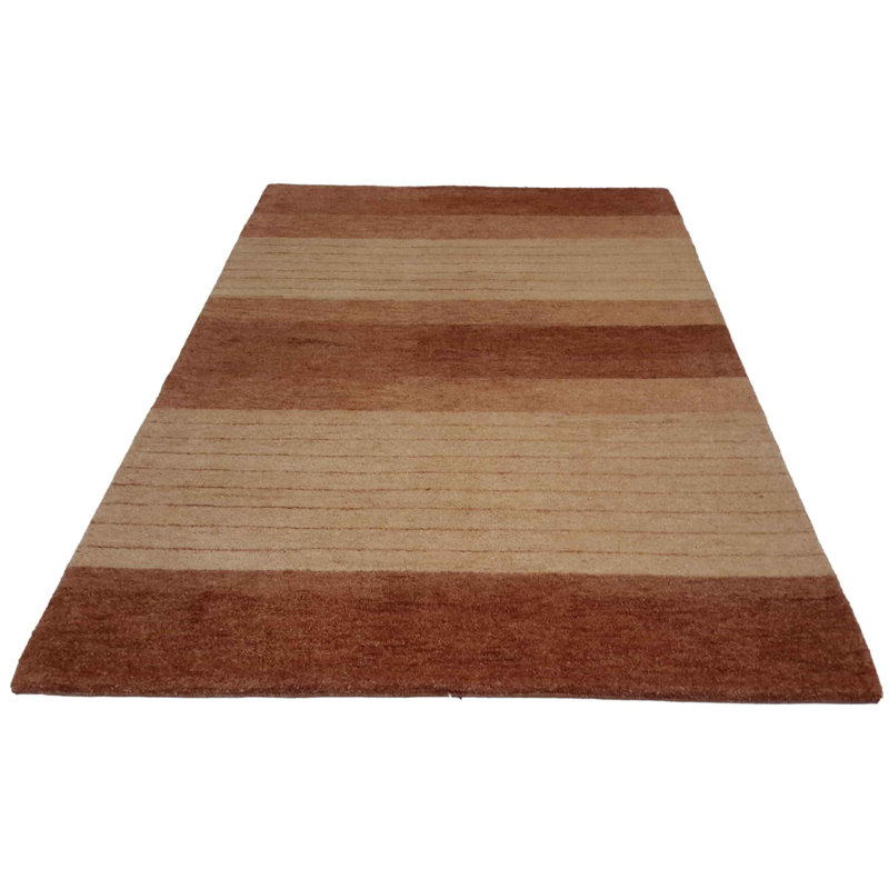Striped Area Rug in Black