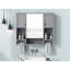 Armoire de rangement murale moderne avec miroir et barre à serviettes, espace spacieux et conception durable pour une organisation efficace