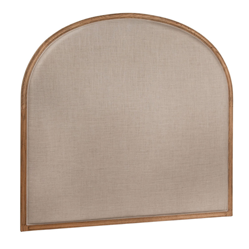 Oak & Linen Arch Queen Size Headboard, Queen