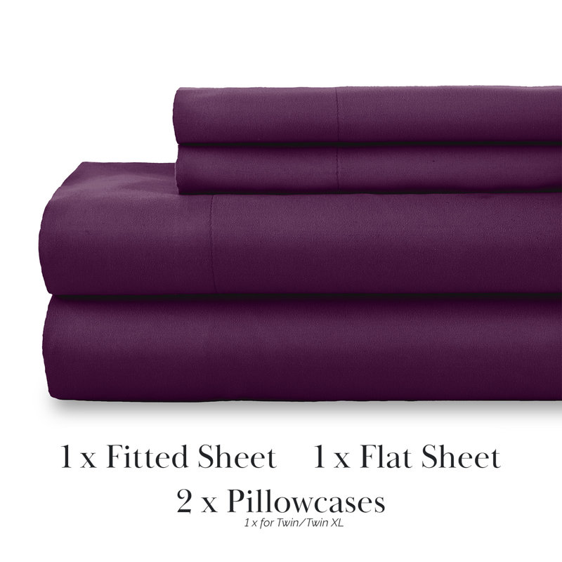 Classic Collection From Southshore Fine Linens Classic Sheet Set, Twin, Purple