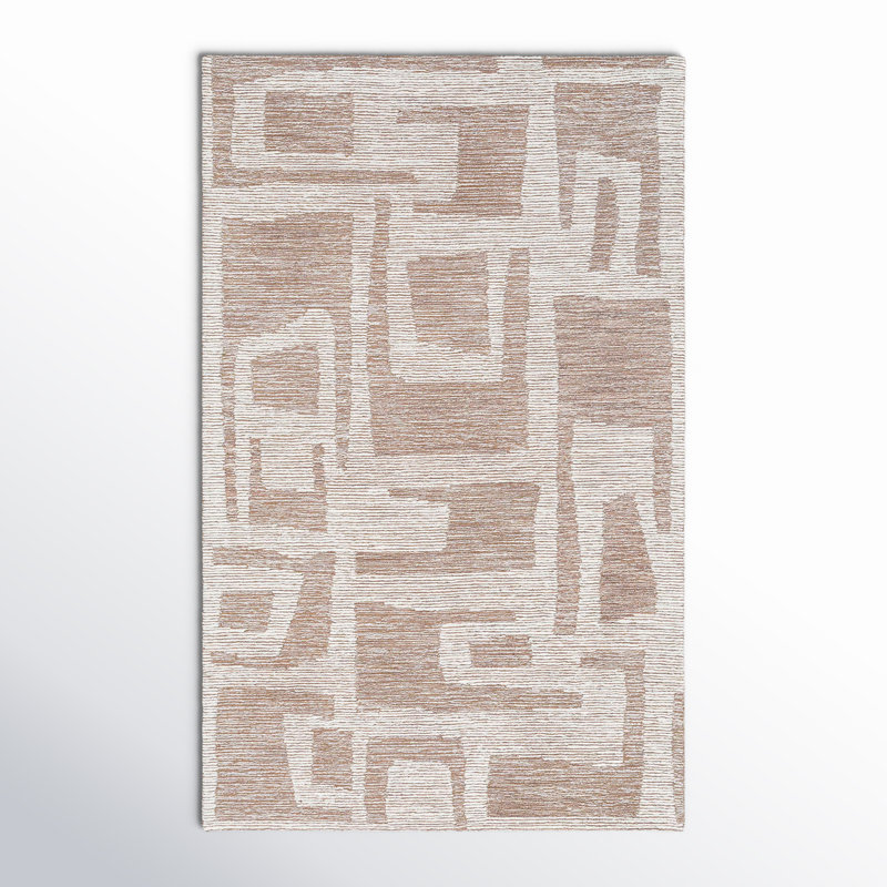 Flannery Joss & Main Hand Tufted Wool Ashanti Rug, Rectangle 7'9" x 9'9"