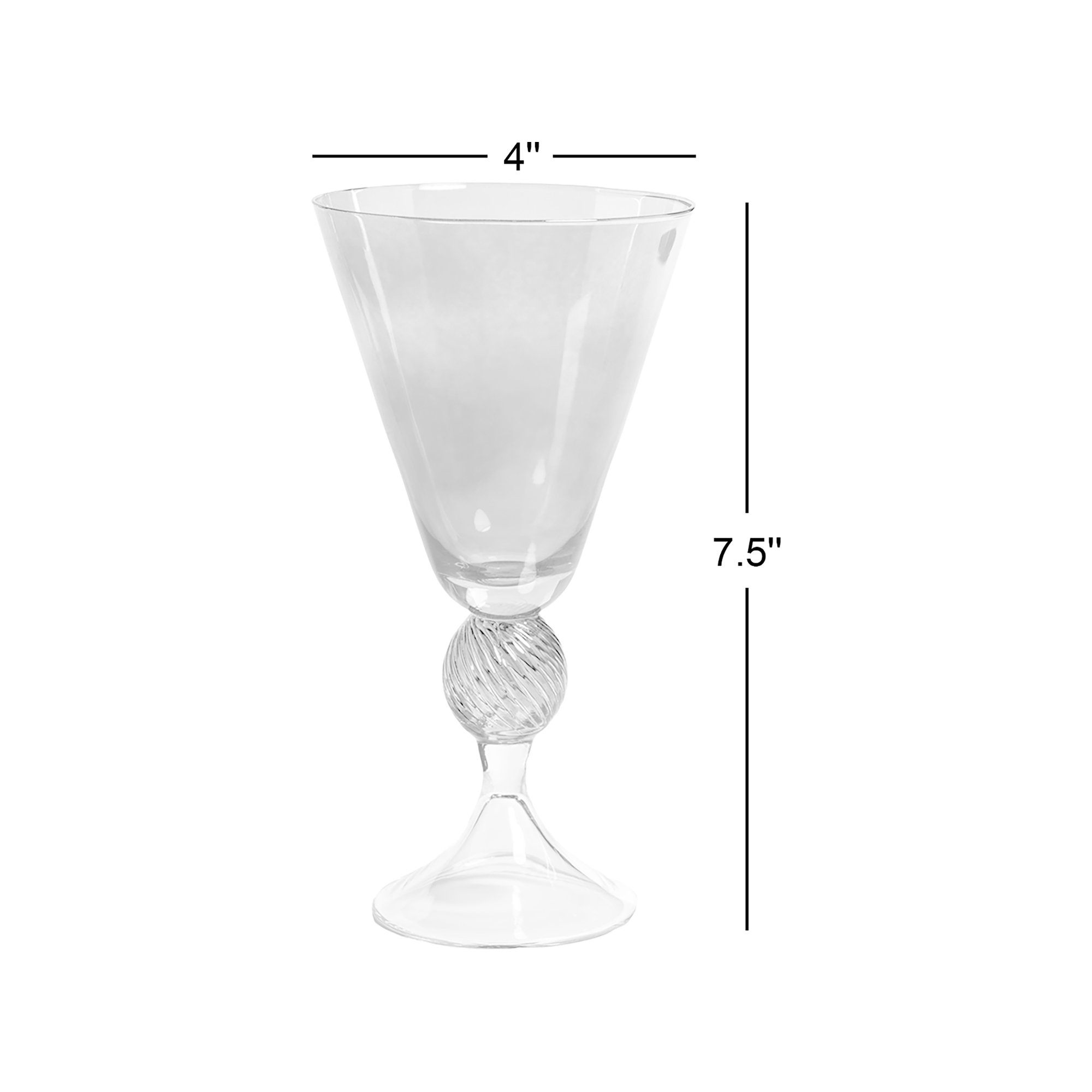 Colmar Vintage Stemmed Glasses, Set of 4, Purple