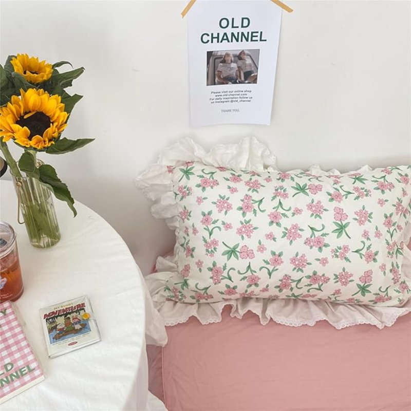 2-Piece Luxury 100% Cotton Floral Pillowcases