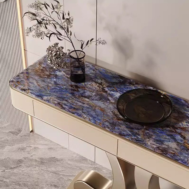 Console en pierre frittée de style italien, 33.4" H x 55" W x 13.7" D