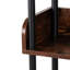 5-Tier Industrial Bookshelf, 57" Rustic Brown Etagere Bookcase with Metal Frame for Home Office and Living Room