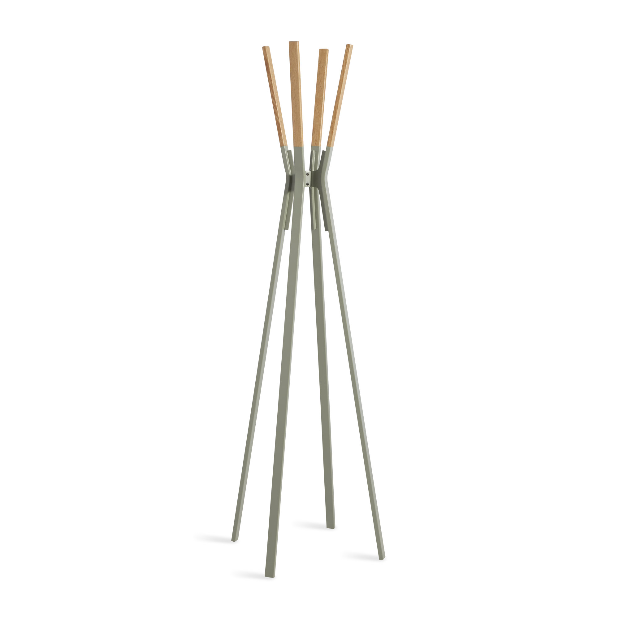 Splash Freestanding Steel Coat Rack, Gray Green