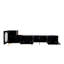 Console de télévision extensible, finition noire - convient aux téléviseurs de 80 à 89 po-1241175005