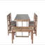 Ensemble de table et chaises d'extérieur en bois d'acacia de haute qualité U_Style, convenant au patio, au balcon et à la cour