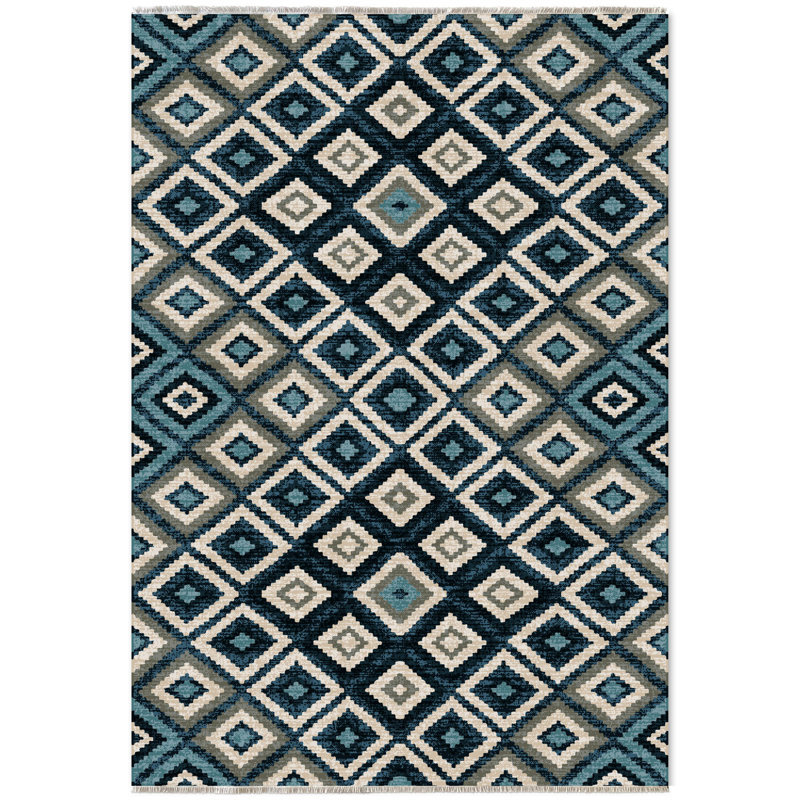 Tapis rectangulaire Zyir avec envers antidérapant, Tapis de couloir 4 pi x 14 pi 10 po