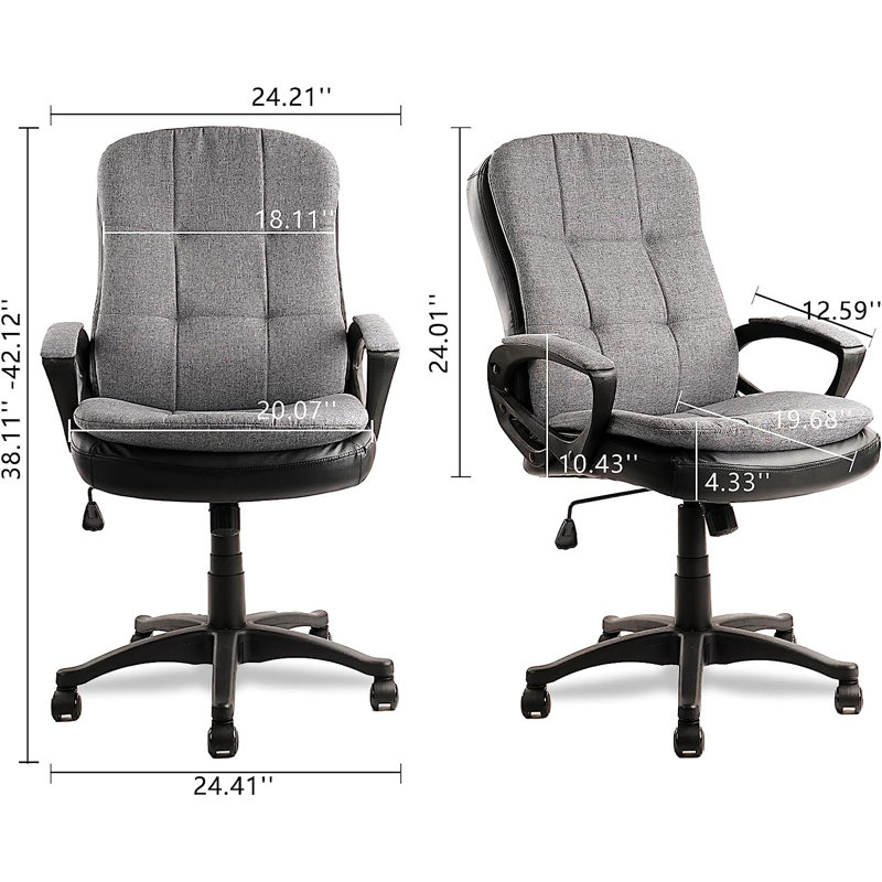 Latitude Run® Kobart Fabric Executive Chair