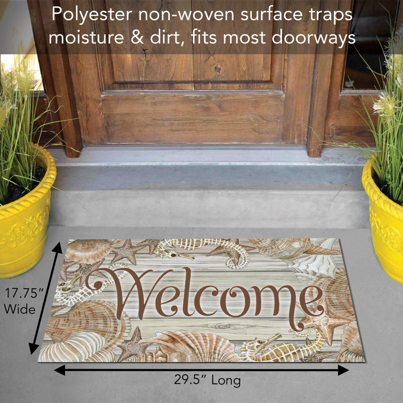 Shell Welcome Indoor/Outdoor Entryway Floor Mat
