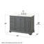Ensemble de meuble-lavabo simple autoportant 48 po avec plateau en quartz Deborah-92725353-98115306-98115309