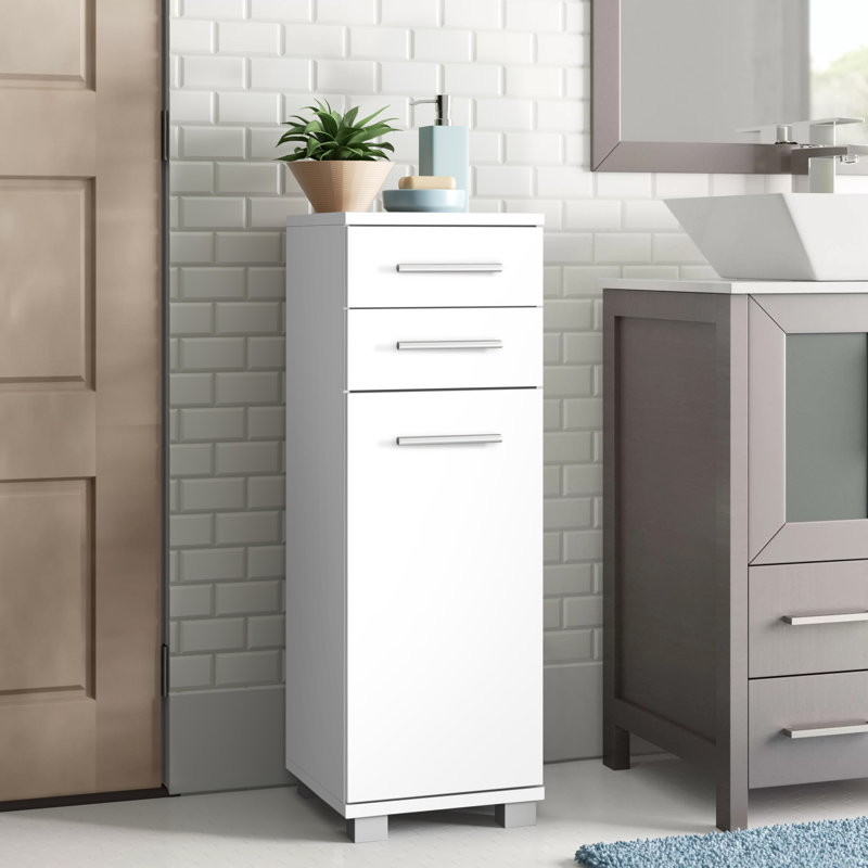 Isola Freestanding Linen Cabinet, White