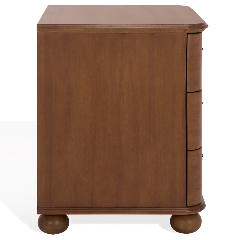 Jessy Wood Bun Foot Nightstand