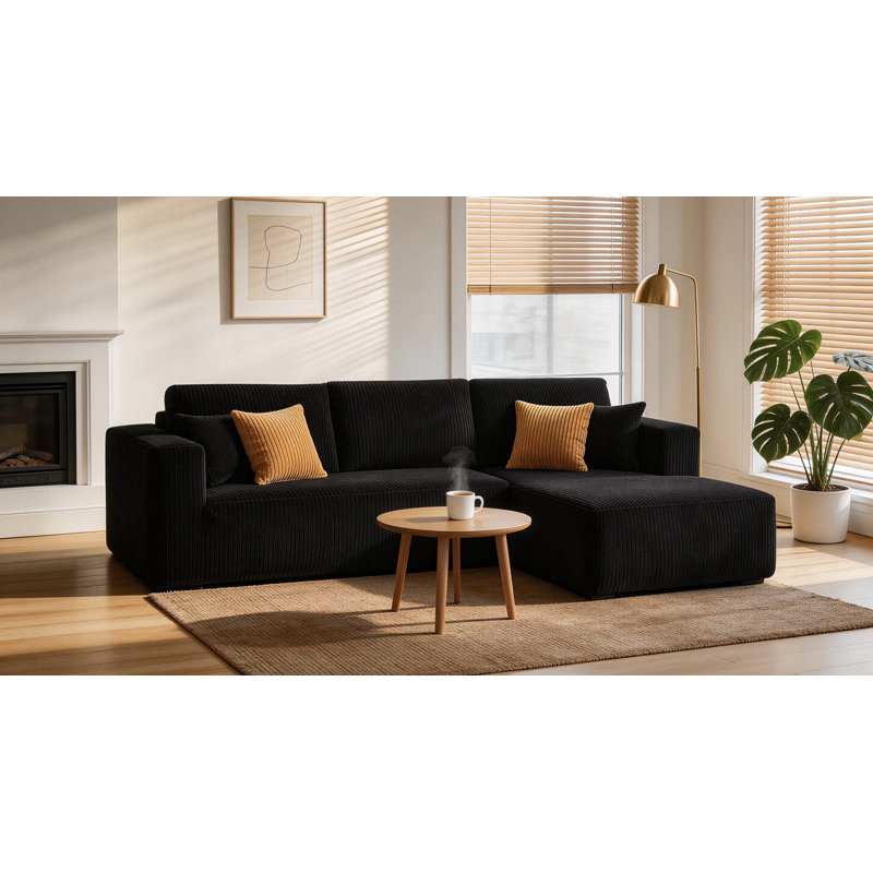 Fogshire Sectional, Right Hand Facing, Black