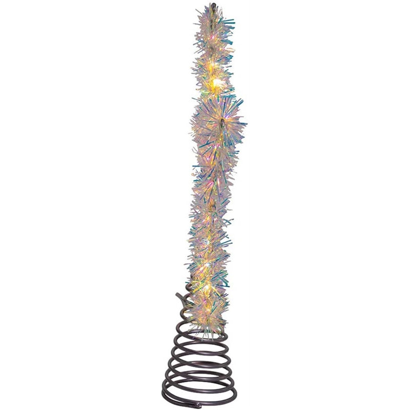 12.5'' Lighted Tree Topper, Tinsel
