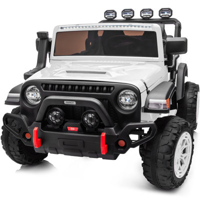 Hikiddo 2-Seater Kids Ride on Car Toy, 24V Electric Car for Kids 4-8 w/ Remote & Bluetooth - White