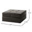31 Sq Brown Bonded Leather - For Living Area Leather, Comfortable