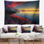 Mélange de couleur de mer au coucher de soleil tapisserie avec accessoires suspendus inclus-28489925