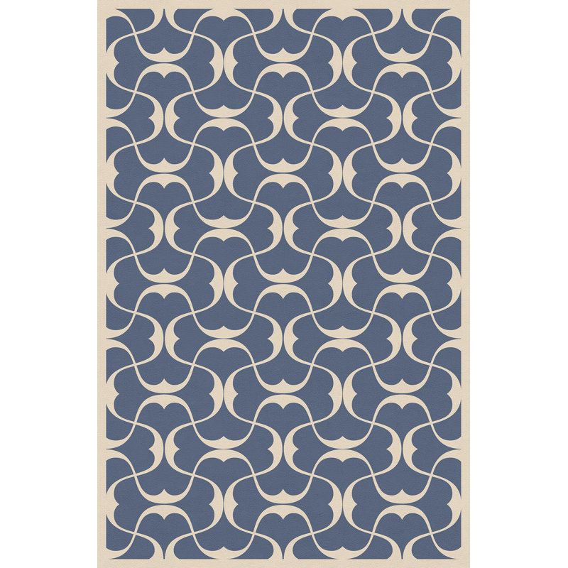 Aldo Vinyl Geometric Indoor Rug, Rectangle 1'9" x 2'8"