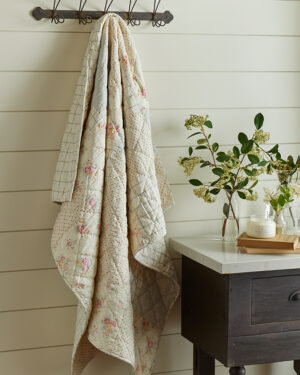 Clovelly Block Party Patchwork Cotton Quilt, Twin Quilt