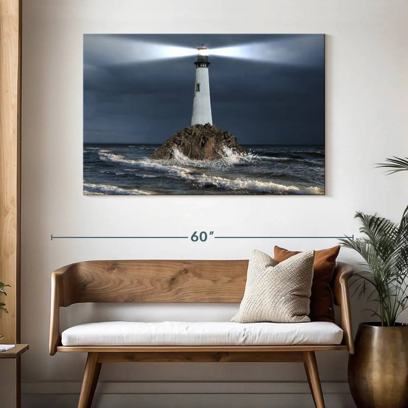 Faisceau lumineux du phare, H 32 po x l 48 po