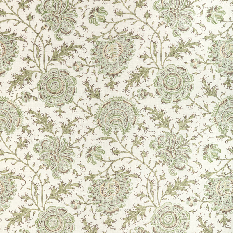 Indiennes Floral Fabric, Ivy
