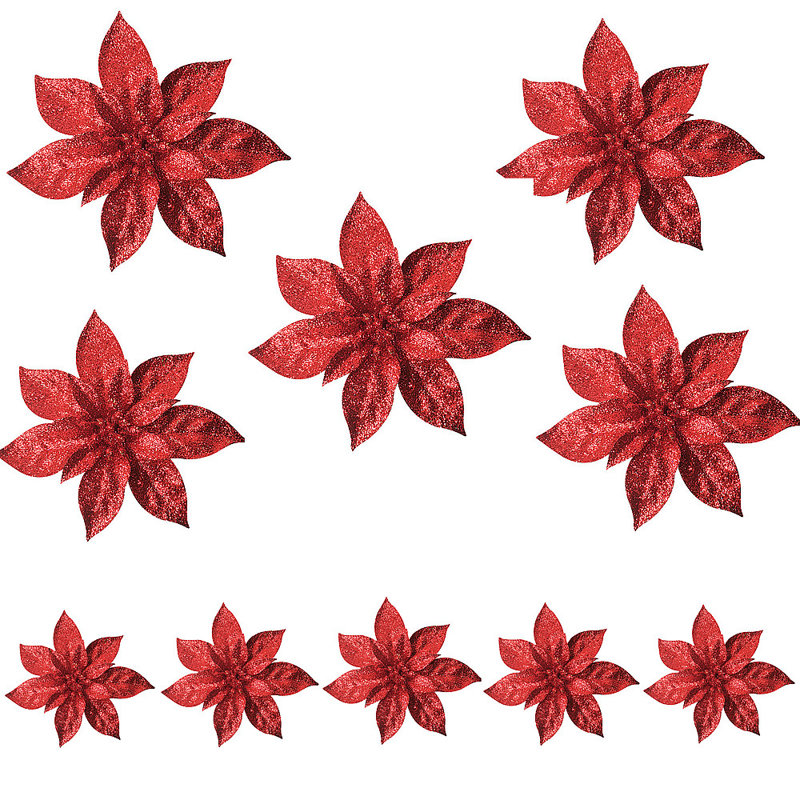 Angelicque Polyethylene (PE) Poinsettia Arrangement, Red