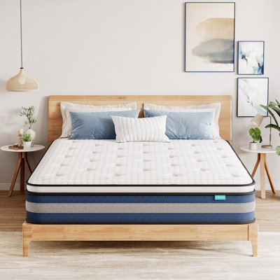 Matelas en mousse à mémoire de forme hybride mi-ferme 10 po / 12 po pour soulager la pression