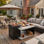 50,000 BTU Propane Fire Pit Table, Weather-Resistant, Auto Shut-Off & Sleek Modern Design