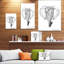 «Elephant in Black and White», reproduction d'art sur toile tendue-29496738
