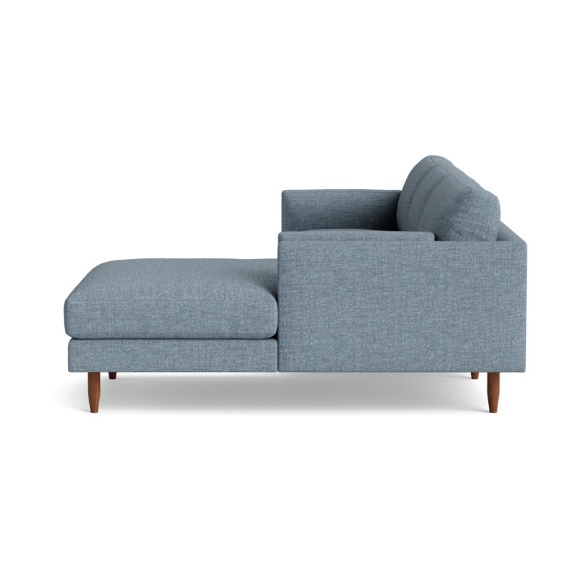 Skinny Fat Chaise Sectional, Performance Weave - Spa, Right Hand Facing
